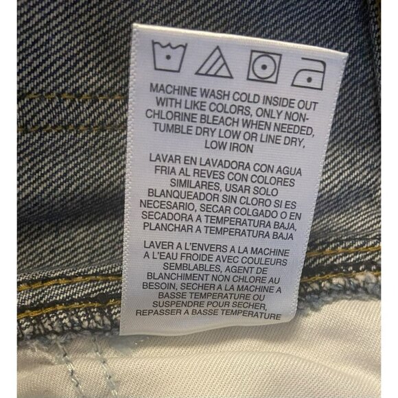 Lee Vintage Modern High Rise Midi Denim Skirt 32 Western 80s Grunge Blue - Picture 9 of 9